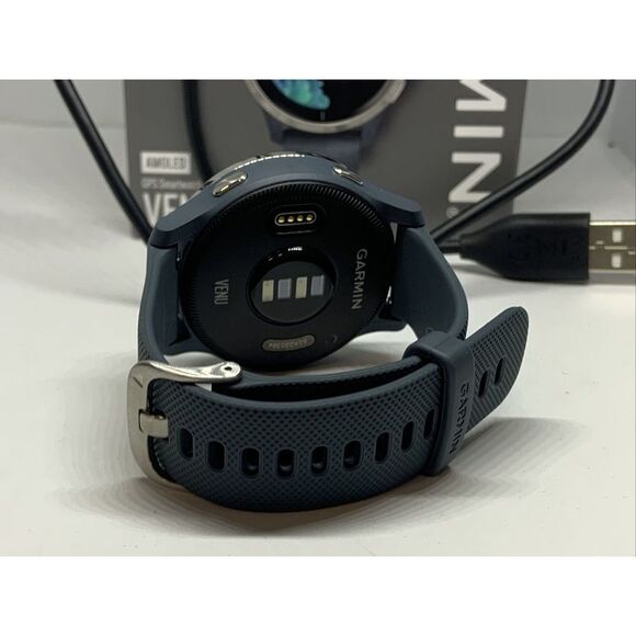 Garmin 62A020364 Unisex Gray Rubber Strap Digital Black Dial Smartwatch WAT38
